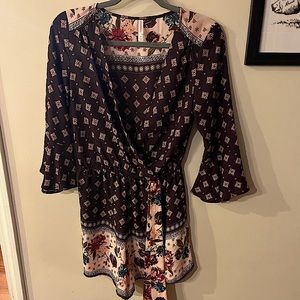Size medium Xhilaration romper. Dark purple/brown.